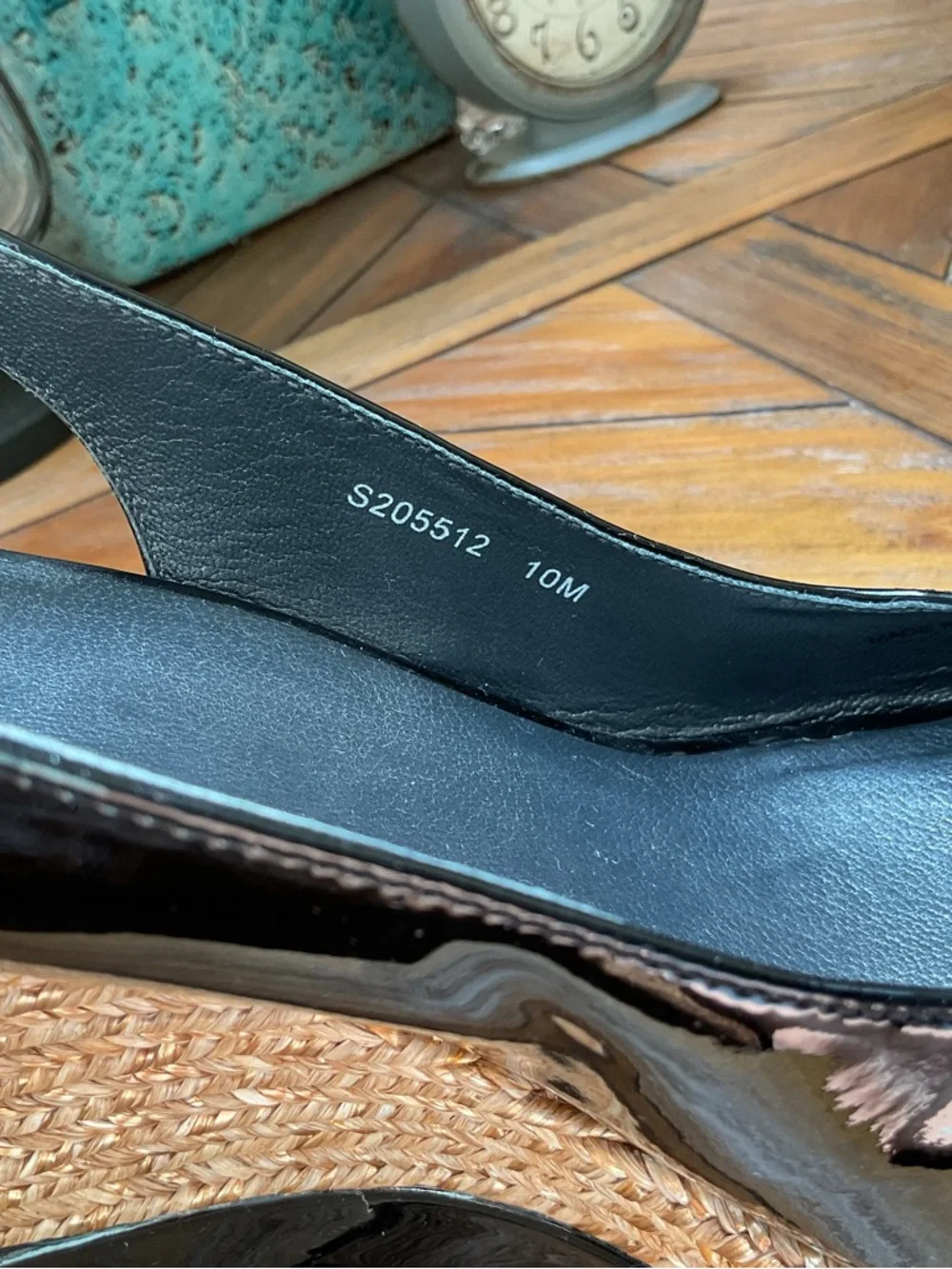 Stuart Weitzman black & espadrille heels. EUC.